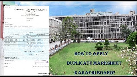 How to apply Duplicate Marks Sheet of Matric Board Karachi | Duplicate marks Sheet SSC | BSEK.