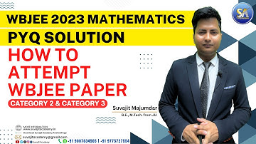 WBJEE 2023 Mathematics PYQ Solution in Hindi | How to Attempt WBJEE Paper | Wbjee 2024 Exam Strategy