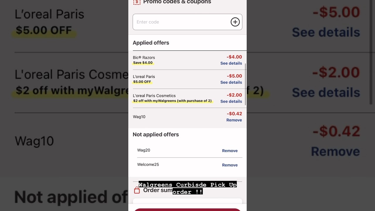 Walgreens Curbside Order cheap mascara and razor !! 