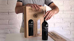 Personalized wine carrier that transforms into a wine rack