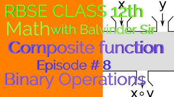 RBSE CLASS 12th Math By Balvinder Sir Composite function Episode # 8 1.3 Exercise