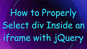 How to Properly Select div Inside an iframe with jQuery