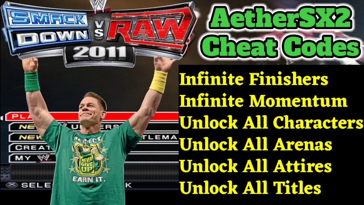WWE SmackDown Vs Raw 2011 AetherSX2 Emulator Cheat Codes Everything wwe-smackdown-vs-raw-2011-aethersx2-emulator-cheat-codes-everything
