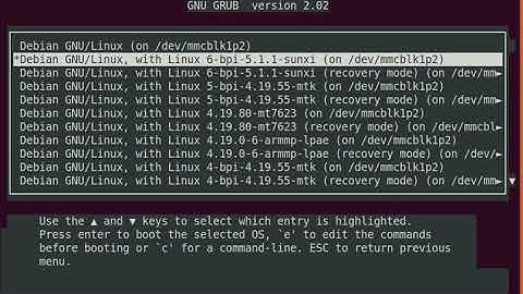 Banana PI BPI-M3 boot ubuntu 19.10 & debian 10 with grub