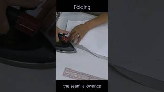 Fusible stay tape and folding the seam allowance