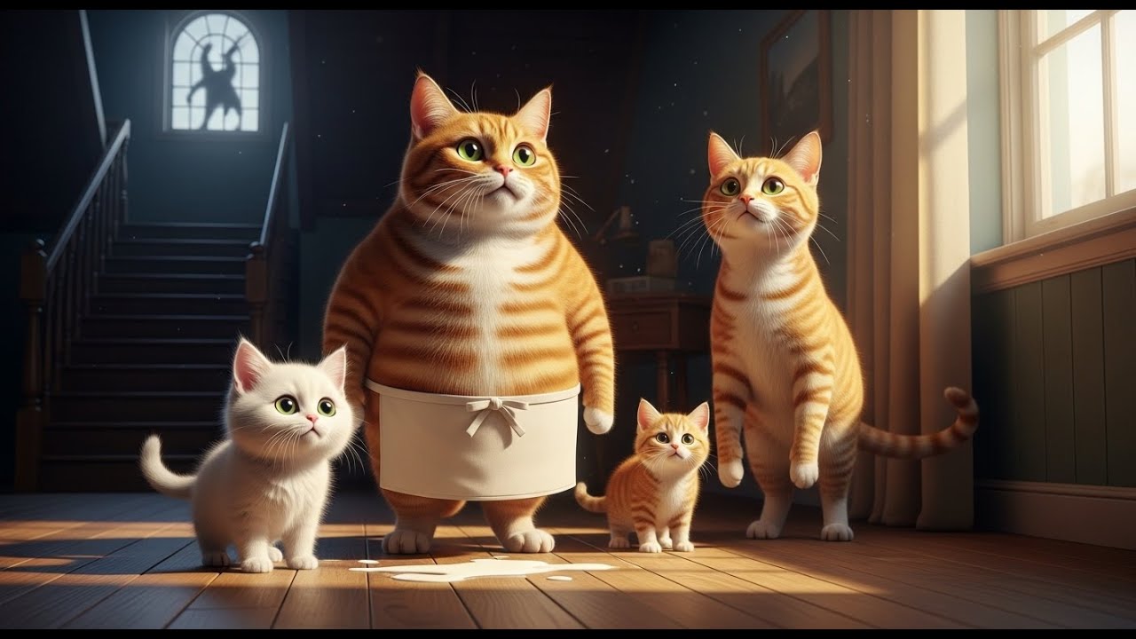 Mystery Shadow! The Cat Family's Attic Secret Adventure