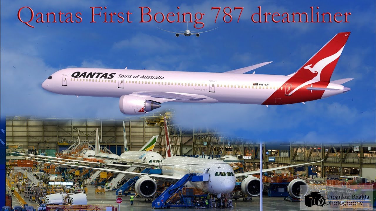 First Look Qantas First Boeing 787 9 Dreamliner Boeing Everett Factory Assembly Line