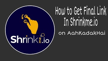How to get the final link in shrinkme.io