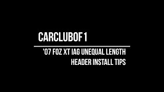 2007 Subaru Forester XT IAG Unequal Length Header Install Tips