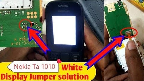 Nokia 1010 AT 105 white display solution