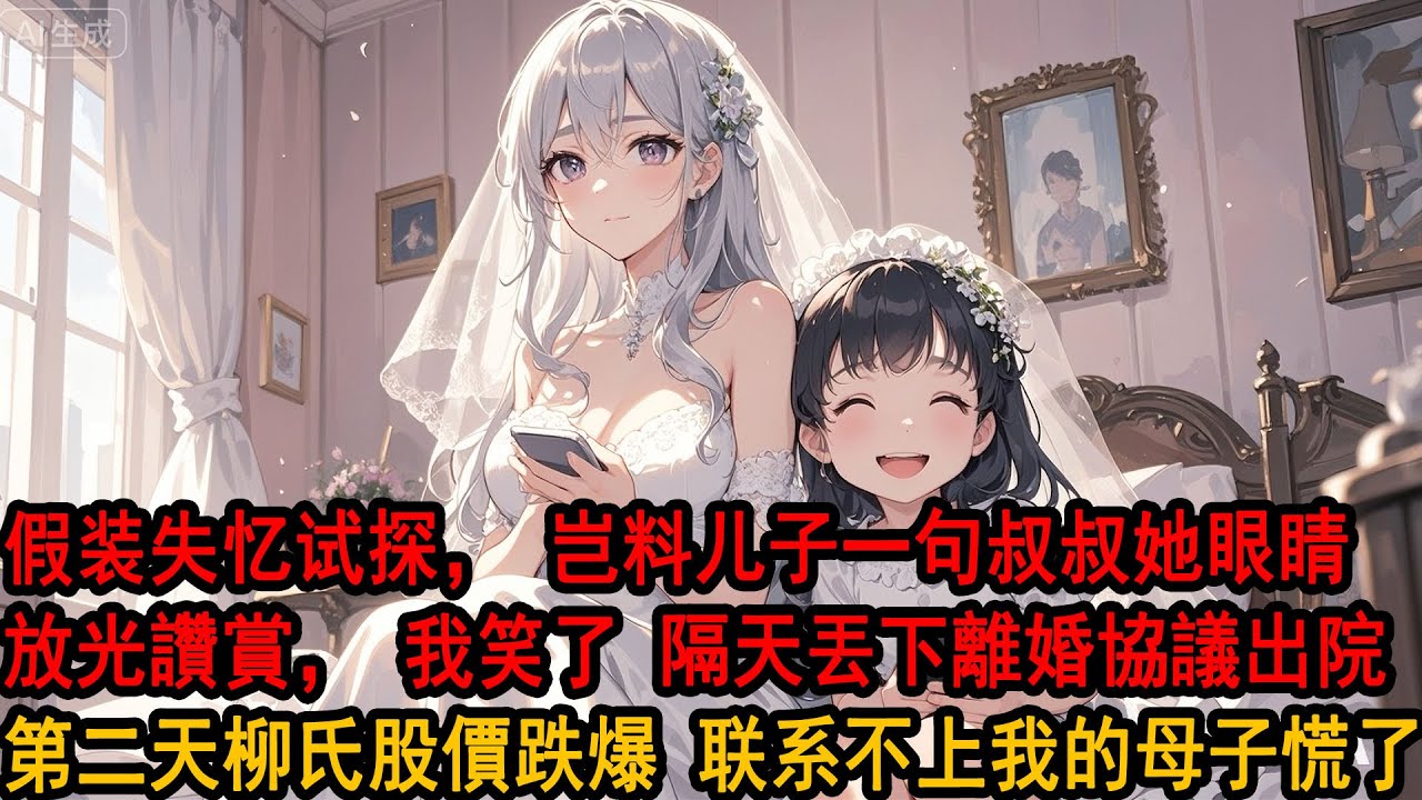 我車禍摔傷腦袋 病床前，我故意開玩笑問 你們是誰，兒子牽著兩人：叔叔 爸媽帶我來探病，那刻她眼睛放光讚賞的看向兒子，我笑了 隔天丟下離婚協議出院，只是我消失那刻 柳氏集團股價跌爆了