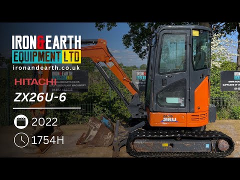 2022 Hitachi ZX26U-6 2.6 Tonne Excavator - YouTube