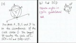 WJEC GCSE MATHEMATICS Summer May 2009 Higher Tier 2 Question 10- Circles