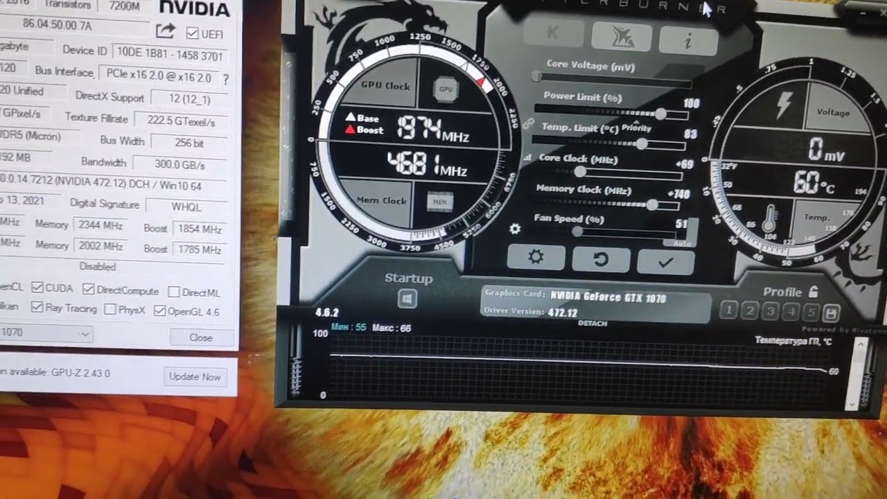 Видеокарта Gigabyte GeForce GTX 1070 Windforce OC 8GB GDDR5 (GV-N1070WF2OC-8GD) БУ