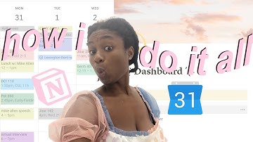 organization for college students ft. notion & google calendar