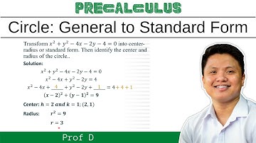 Transforming general form into center-radius or standard form | Circle | Conics | Pre-Calculus
