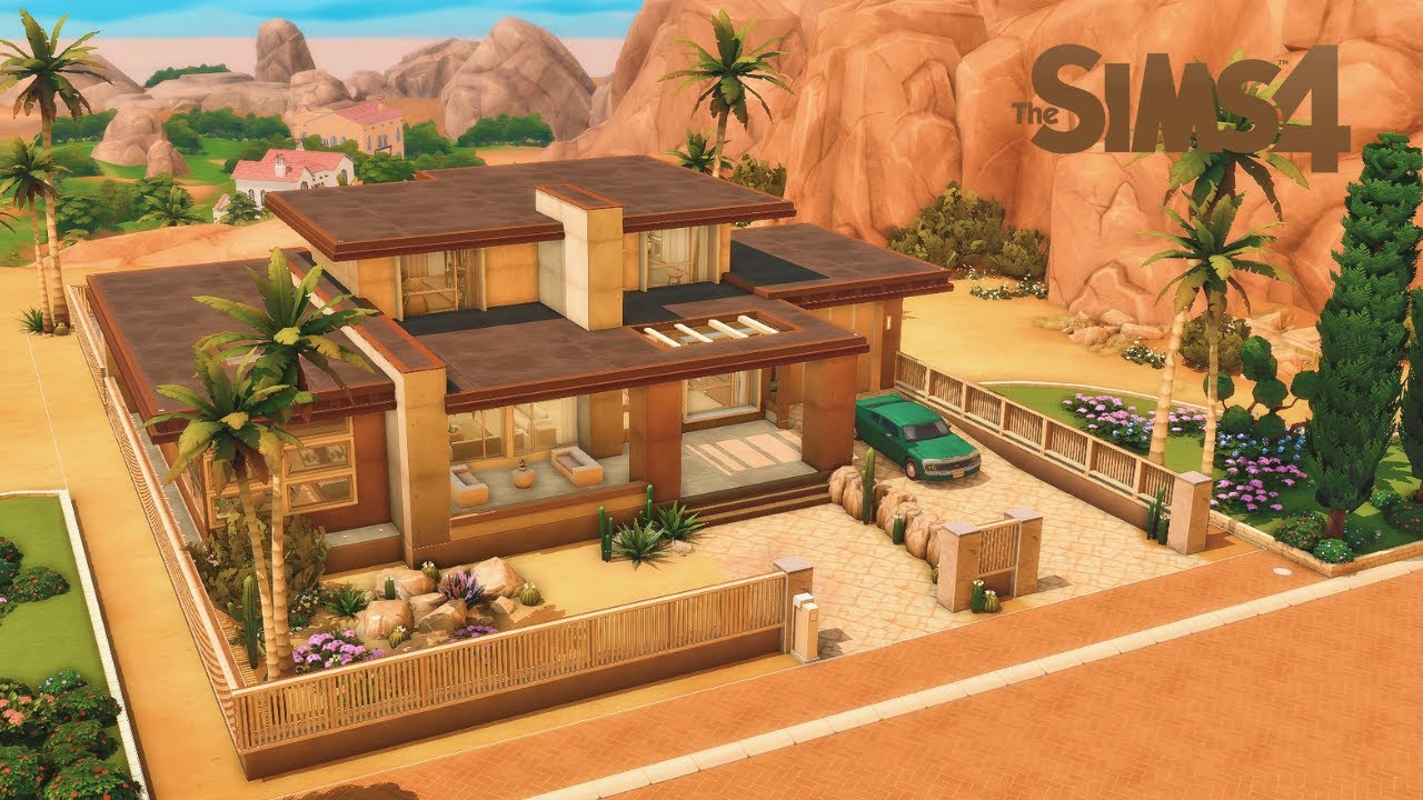 DESERT LUXE Modern Home | Speed Build with ambience | No CC