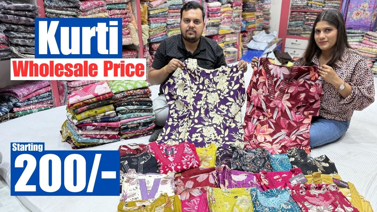 Summer Cotton Kurti Wholesale Price Shivam Cloth Stores in Kolkata Barabazar | Cotton 2pc/3pc Kurti