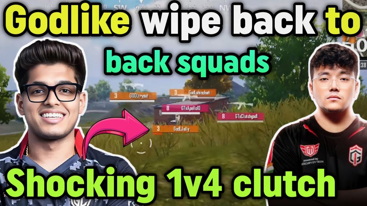 Jonathan and GodL new player deadly duo fire 🥵 Shocking pure 1v4 clutch ...