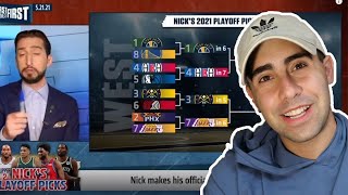 REACTING TO NICK WRIGHT'S NBA PLAYOFF BRACKET!