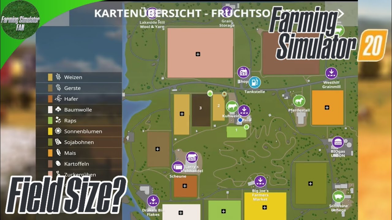 Farming Simulator 20 Maps Field Size? | Farming Simulator 20 - Youtube