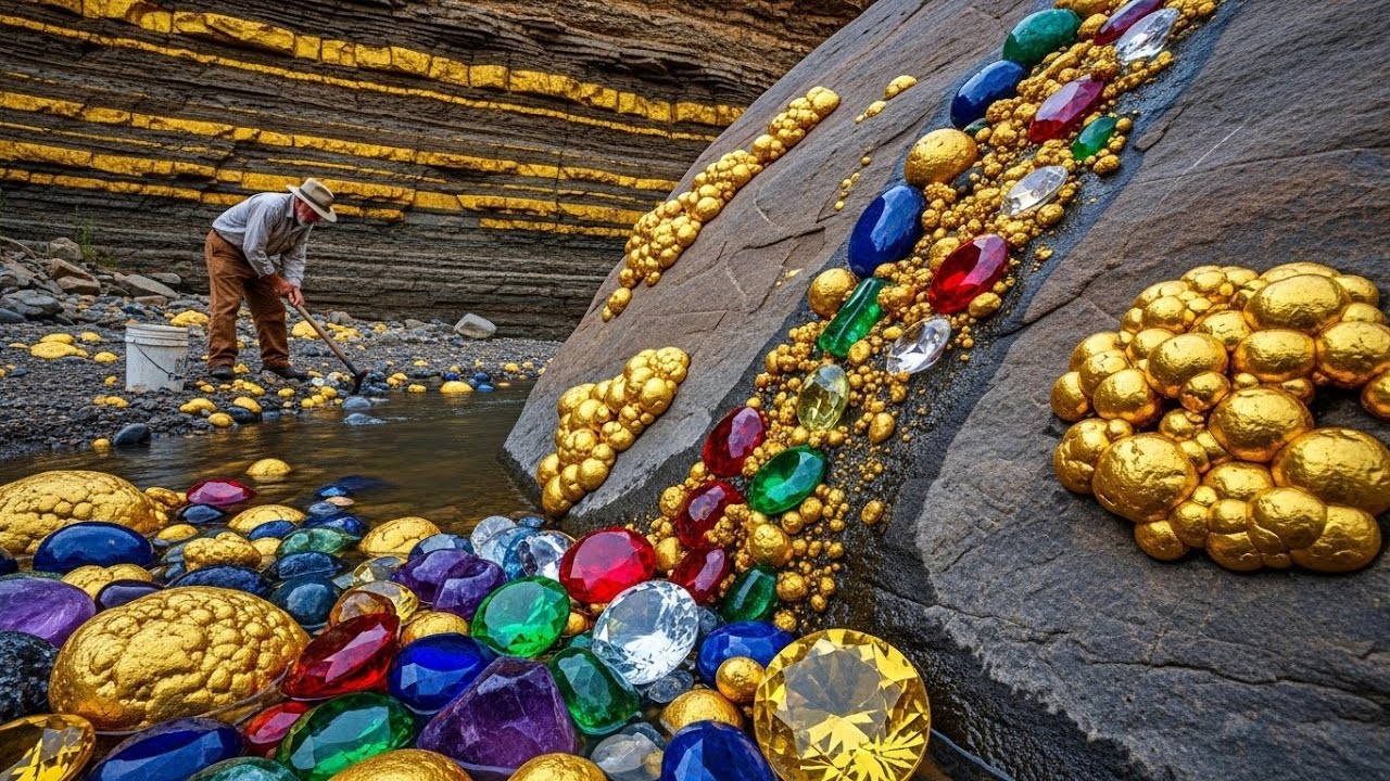 "This Riverbed Is Literally Made of Gold and Gems 😱💎"