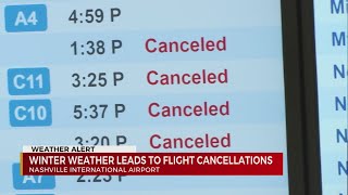 Winter weather causing flight cancellations