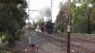 4K Hudson An A Hill - Husdon Steam Locomotive R707 Climbing Glenroy Bank