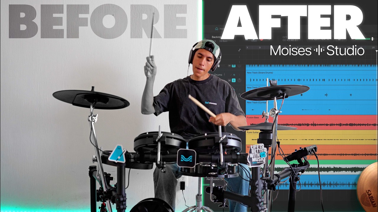 The simplest way to get Drum Practice Tracks | Moises Studio Review