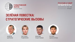 Зелёная повестка: стратегические вызовы