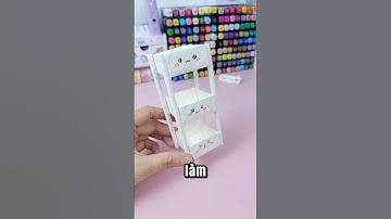 DIY CUTE ✨ kệ 3 tầng mini ✨ Quyển Sách Nhỏ #diy #diycraft #shortvideo