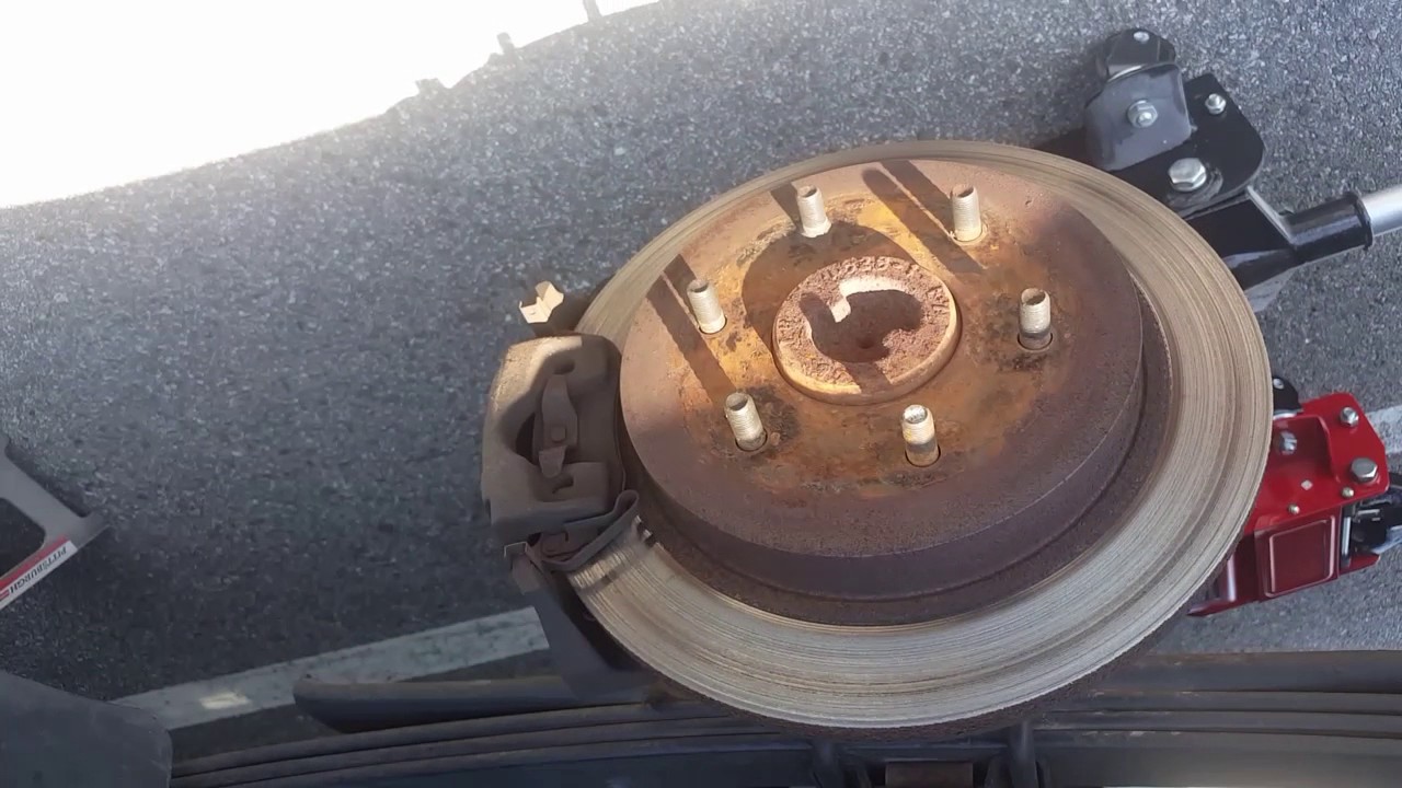 Replacing rear brakes on 2005 nissan Titan YouTube