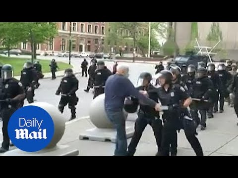 Graphic: Shocking moment cops shove elderly man to the ground in Buffalo