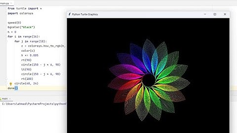 Amazing Flower design Using Python Turtle Graphics❤️ Watch it 😍#python #turtle #graphics #shortsfeed