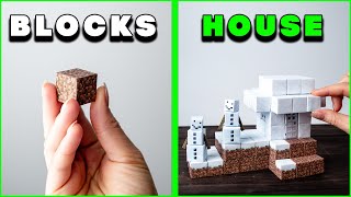 I made Igloo MAGNETIC Paper Minecraft. Magnetic paper Snowy plains in Minecraft house