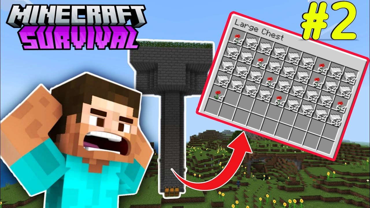 I made an Iron Farm in my Survival World 🔥|| Minecraft PE Survival ...