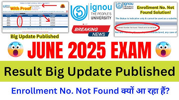 IGNOU Exam Result 2025 Big Update Published | IGNOU Exam Result Not Updated Solution! | EXAM NEWS