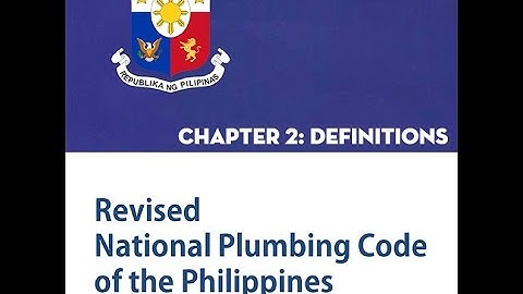 Plumbing Code Chapter 2: Definitions MP4 HD