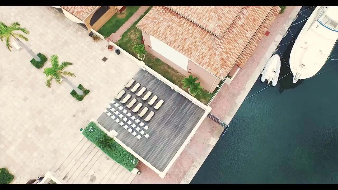 Marina of Porto Cupecoy in Sint Maarten