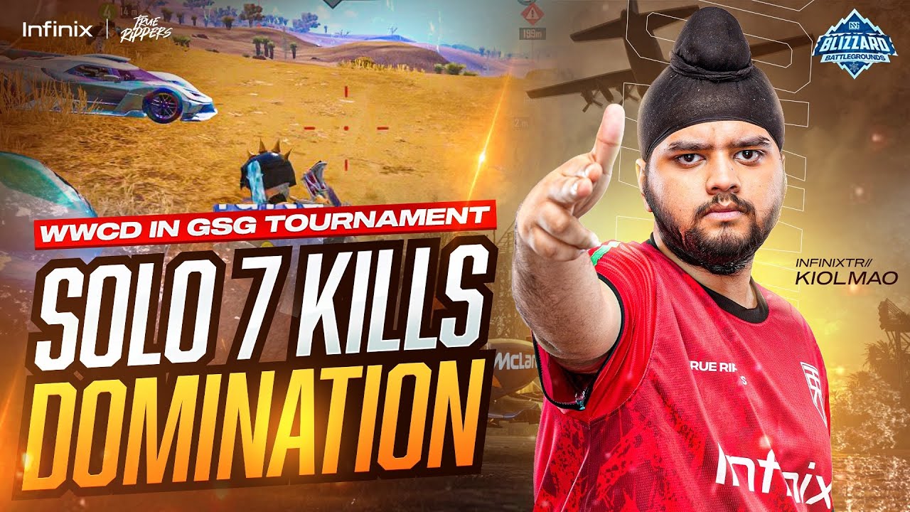 7 Kills Domination in Gsg Tournament | 14 Kills chicken Dinner | InfinixTrueRippers