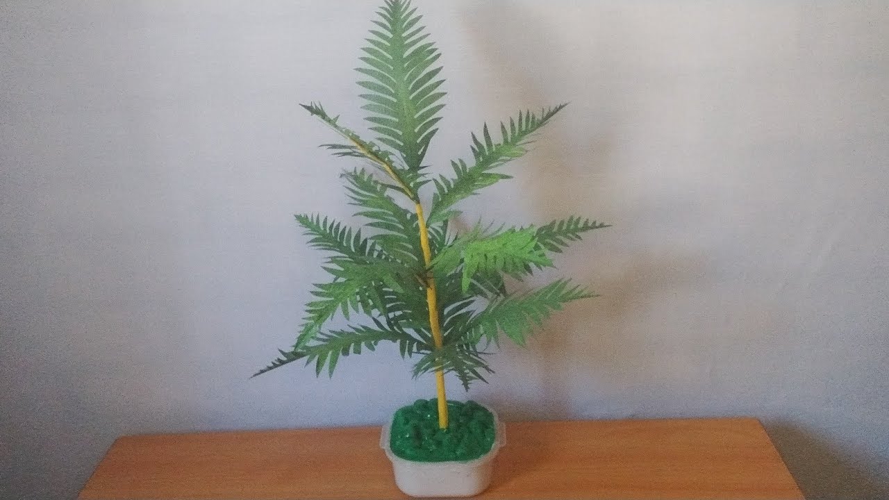 DIY Palmeras con bolsas de plástico - Bonsai