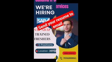 SAP ABAP FRESHER JOB #shorts