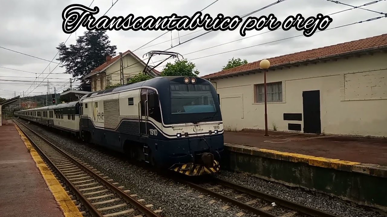 feve 1900 con Transcantabrico a su paso por orejo Cantabria