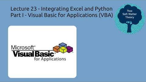 Programming Directly in Excel Using VBA (ChEn 263 - Lecture 23, Part I)
