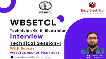 Interview Session-1 I Sourav I WBSETCL Technician Gr-III  Recruitment 2023 I Technical Round