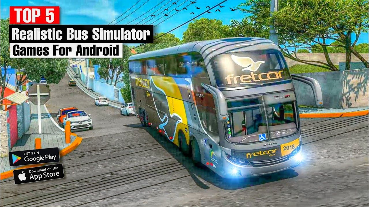 TOP 5 REALISTIC BUS SIMULATOR GAMES FOR ANDROID & IOS 2022, HIGH GRAPHICS, FREE