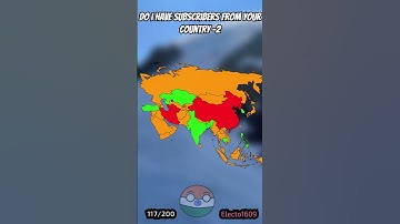 Do i Have Subscribers From Your Country 2 Asia #electomapping