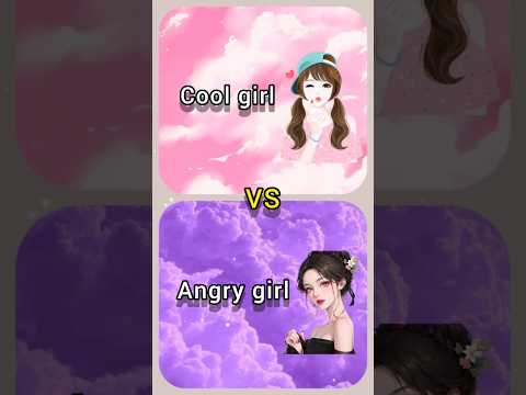 Cool girl ☺️ VS Angry girl 😡//heels 👠 dress 🥻 ring ✨ lip  #challenge #Cute #Shorts