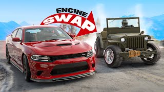 1000HP Hellcat Swap into a Willys Jeep in Gran Turismo 7!