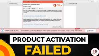 Product Activation Failed | Unlicenced office | Using Commnad Prompt (CMD) | Happy Learning